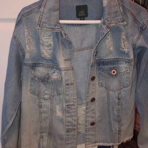 Ripped jean jacket